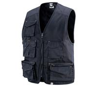GILET BLU 6 TASCHE FODERATO IN RETE CHIUSURA FRONTALE TG.M NERI WILLIS 422085