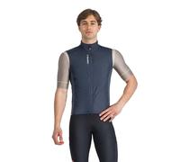 Gilet Castelli Fly Direct Blu Twilight Grigio Argento, Taglia XL