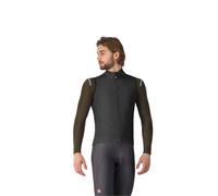 Gilet a vento Castelli Perfetto Air Rosso Corsa nero chiaro - M
