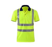 Gilet Catarifrangente Gilet di Sicurezza Riflettente Ad Alta visibilità Camicie di Sicurezza per Uomo Camicia Riflettente Gilet di Sicurezza Estivi Giubbotto di Sicurezza(Grün,Large)