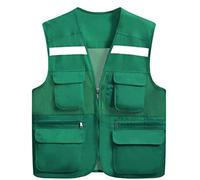 Gilet Catarifrangente Giubbotti di sicurezza ad alta visibilità con giubbotto riflettente all'ingrosso multiplo for opere all'aperto- adatta a uomini e donne volontari Gilet Riflettente Gilet di Sicur