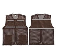 Gilet Catarifrangente Maglia di Sicurezza Riflettente Ad Alta visibilità con Tasche con Cerniera, per Giubbotto di Sicurezza per Lavoratori Edili Volontari Giubbotto di Sicurezza(Grey,M)