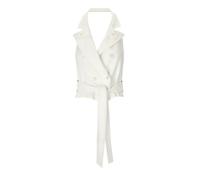 GILET CON CINTURA AVORIO ELISABETTA FRANCHI 40 IT