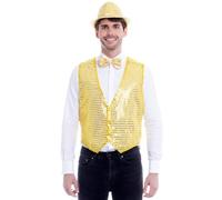 Gilet con paillettes, da uomo e da donna, taglia S, taglia M, per travestimenti, feste, spettacoli, teatro Natale, Capodanno
