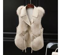 Gilet corto in pelle da donna 2025 Autunno/Inverno Novità Gilet in pelliccia sintetica patchwork Stile giovanile alla moda Il nostro gilet in pelliccia sintetica è realizzato con materiali di alta qua