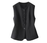 Gilet Corto Senza Maniche Slim Da Donna Con Scollo A V Primavera Autunno