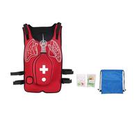 Gilet da allenamento anti-soffocamento per la schiena - Heimlik Practice Training Model Education per infermieri e studenti di pronto soccorso accessori, rosso-S