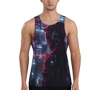 Gilet da allenamento leggero e traspirante con stampa Hacker Era per allenamento in palestra e abbigliamento casual, Nero , M