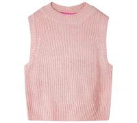 Gilet da Bambina Lavorato a Maglia Rosa Chiaro 140