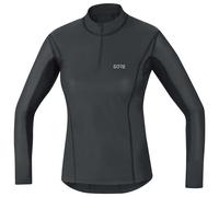 Gilet da ciclismo a maniche lunghe da donna M Windstopper Thermo Turtleneck nero