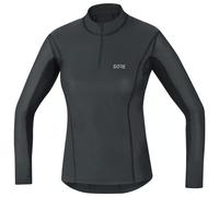 Gilet da ciclismo a maniche lunghe da donna M Windstopper Thermo Turtleneck nero