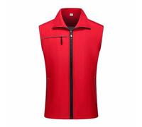 Gilet da ciclismo da uomo, traspirante, antivento, impermeabile, leggero, senza maniche, pratico gilet softshell, S01 rosso, L