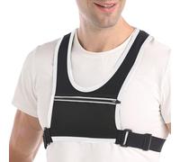 Gilet da corsa con tasca per telefono, zaino da corsa per telefono,Pacchetto gilet da jogging riflettente regolabile leggero | Porta telefono pettorale resistente all'acqua, attrezzatura