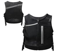 Gilet da corsa da donna, tasca sul petto, per ciclismo, resistente al sudore, per corsa, attività all'aperto, campeggio, trading, escursionismo, palestra, ciclismo