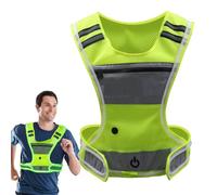 Gilet Da Corsa Illuminato A LED | Gilet Di Sicurezza Riflettente Per Camminare Di Notte Con Alta Visibilità A 360° - Forniture Notturne Di Ricarica USB Impermeabili Per Donne, Uomini, Ragazzi, Ragazze