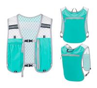 Gilet da corsa - Pacchetto di idratazione leggero | Cambio riflettente con tasche multiple | Cuffie leggere e stabili - Sacchetto - Attrezzatura per l'imballaggio del petto per donne maratone