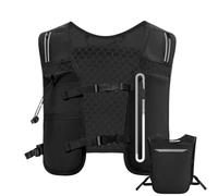 Gilet da corsa - Zaino da corsa da 4 l, cinghie pettorali regolabili, borsa riflettente per la 'acqua, per uomo, attività all'aperto, ciclismo, corsa, campeggio, jogging, escursionismo