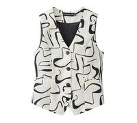 Gilet Da Donna Completamente Foderato 4 Bottoni Scollo A V Gilet Elegante Da Completo Gilet Slim Fit Blazer Da Smoking Gilet Da Donna Giacca Blazer Formale Senza Maniche per Ufficio Lavoro Cappotto