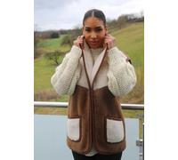 Gilet Da Donna In Camel Como In Lana Con Zip Caldo E Morbido