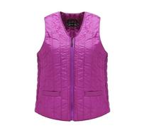 Gilet da donna in cotone ispessito giacca senza maniche primavera accogliente scollo a V capispalla, Viola, X-Large