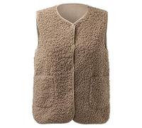 Gilet Da Donna In Pile - Gilet Invernale Caldo Da Donna Senza Maniche Autunnale Vests Termico Con Cerniera Cardigan Leggero Panciotto Con Tasche Spessa E Calda Trapuntata Gilet Per Donna Gilet In Pile