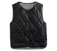 Gilet da Donna Invernale Imbottito in Cotone Cappotti Antivento Giacca Senza Maniche Moda Inverno Gilet Packable Giacca Gilet Giubbotto con Zip Donna Sport All'Aperto Inverno Caldo Gilet