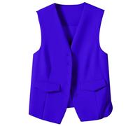 Gilet da donna lungo blazer gilet senza maniche bianco smoking giacca estiva senza maniche 2025 blazer da donna elegante blazer Old Money Style copertura estiva blazer giacca gilet, Blu, L