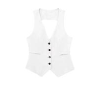 Gilet da donna senza maniche per le donne, bianco, XS