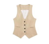 Gilet da donna senza maniche per le donne, cachi, XS