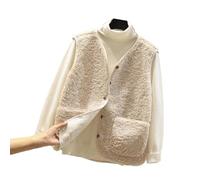 Gilet da donna Uk Teddy Fleece Gilet da donna Sherpa soffice gilet cappotto senza maniche scollo a V Button Down gilet cardigan tinta unita leggero accogliente gilet peloso giacche in pile con tasche