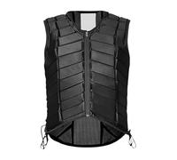 Gilet da equitazione leggero con chiusura a cerniera, protezione per il corpo in poliestere che assorbe gli urti, sei opzioni di taglia per cavalieri
