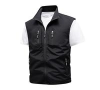 Gilet da lavoro da uomo con molte tasche, gilet di grandi dimensioni, traspirante, estivo, leggero, senza maniche, per il tempo libero, per la caccia, per attività all'aperto, multifunzione, M-6XL