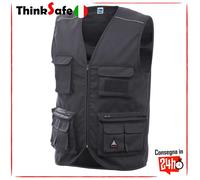 Gilet da Lavoro Multi Tasche Siggi Chrome - Grigio
