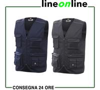 Gilet da lavoro multitasche Siggi Chrome 20GT0147 misto cotone 210 gr/mq