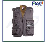 GILET DA LAVORO MULTITASCHE SMANICATO ESTIVO PAYPER POCKET UOMO PESCA CACCIA
