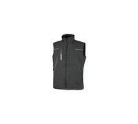 U-Power Gilet da lavoro uomo Saturn zip, impermeabile, traspirante, 90% nylon 10% spandex Grigio L