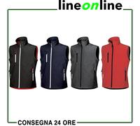 Gilet da lavoro U-Power Climb in softshell idrorepellente elasticizzato a zip