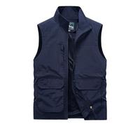 Gilet da Lavoro Uomo Gilet Fotografico da Pesca, Giubbino da Lavoro con Zip Gilet da Caccia Fotografo Sport Smanicato da Lavoro Uomo Gilet Multitasche Gilet Safari Giacche Senza Maniche