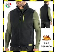 Gilet da Lavoro Uomo Invernale Felpa Pile con Zip Giacca Senza Maniche Smanicato