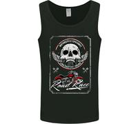 Gilet Da Moto Road Race Biker Con Teschio Uomo Tank Top