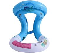 Gilet da nuoto gonfiabile con cinghie regolabili e fibbia di sicurezza, aiuto per galleggiamento portatile per adolescenti e adulti, piscina, lago, spiaggia, età 14+, L, blu