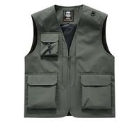 Gilet da Pesca da Uomo Gilet da Caccia, Multi Tasca Veste Pesca Campeggio Outwear Maglia Traspirante Casuale Smanicato Gilet Uomo Invernale per La Fotografia di Pesca in Campeggio Camping