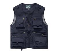 Gilet da Pesca Gilet da Caccia, Leggero Panciotto Giubbotto Traspirante Asciugatura Rapida Gilet con Multi-Tasche Giubbotto Campeggio Gilet Uomo Casual per La Fotografia Safari Campeggio