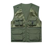 Gilet da Pesca Multitasche Uomo, Gilet da Lavoro Uomo Leggero Traspirante Panciotto Ad Asciugatura Rapida Giubbino Multi-Tasca Smanicato Uomo Invernale Gilet Caccia Uomo Giubbino Caccia Fotografi