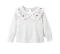 Gilet da ragazza, invernale, chic, per neonato, stile autunnale, camicia a V, arancione, 4-5 Anni