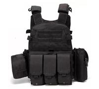 Gilet da softair, multifunzionale, con piastra portante Molle, regolabile, traspirante, per paintball, per addestramento all'aperto, sul campo e per guardie di sicurezza, giubbotto da paintball c