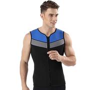 Gilet da Sub Elastico da Uomo, Muta da Sub in Neoprene da 3 mm Senza Maniche con Zip Frontale, per Immersioni subacquee Surf Snorkeling Nuoto