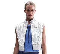 Gilet da tennis da donna Nike Court Slam Vest - metallic silver/black - Argento (M)