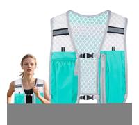 Gilet da Trail Running - Gilet traspirante con più tasche, attrezzatura elastica per il petto con borsa stabile per ciclismo, corsa, trail, maratona, escursionismo, campeggio