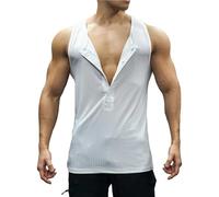 Gilet da uomo a compressione senza maniche gilet dimagrante pancia Body Shaper addome Shaperwear Trainning Gym Runnig canotte da uomo, bianco, XL